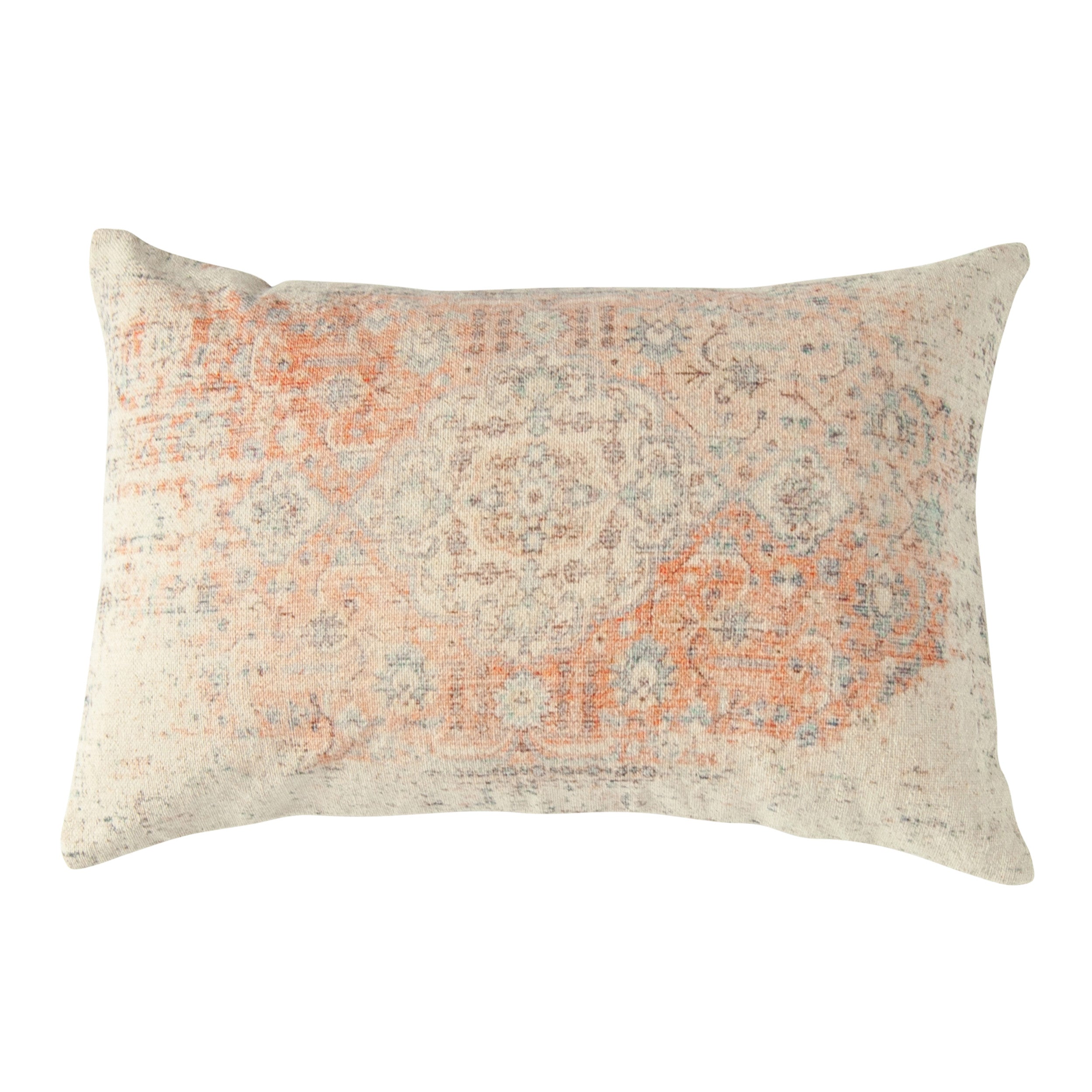 Distressed Lumbar Textile Pillow