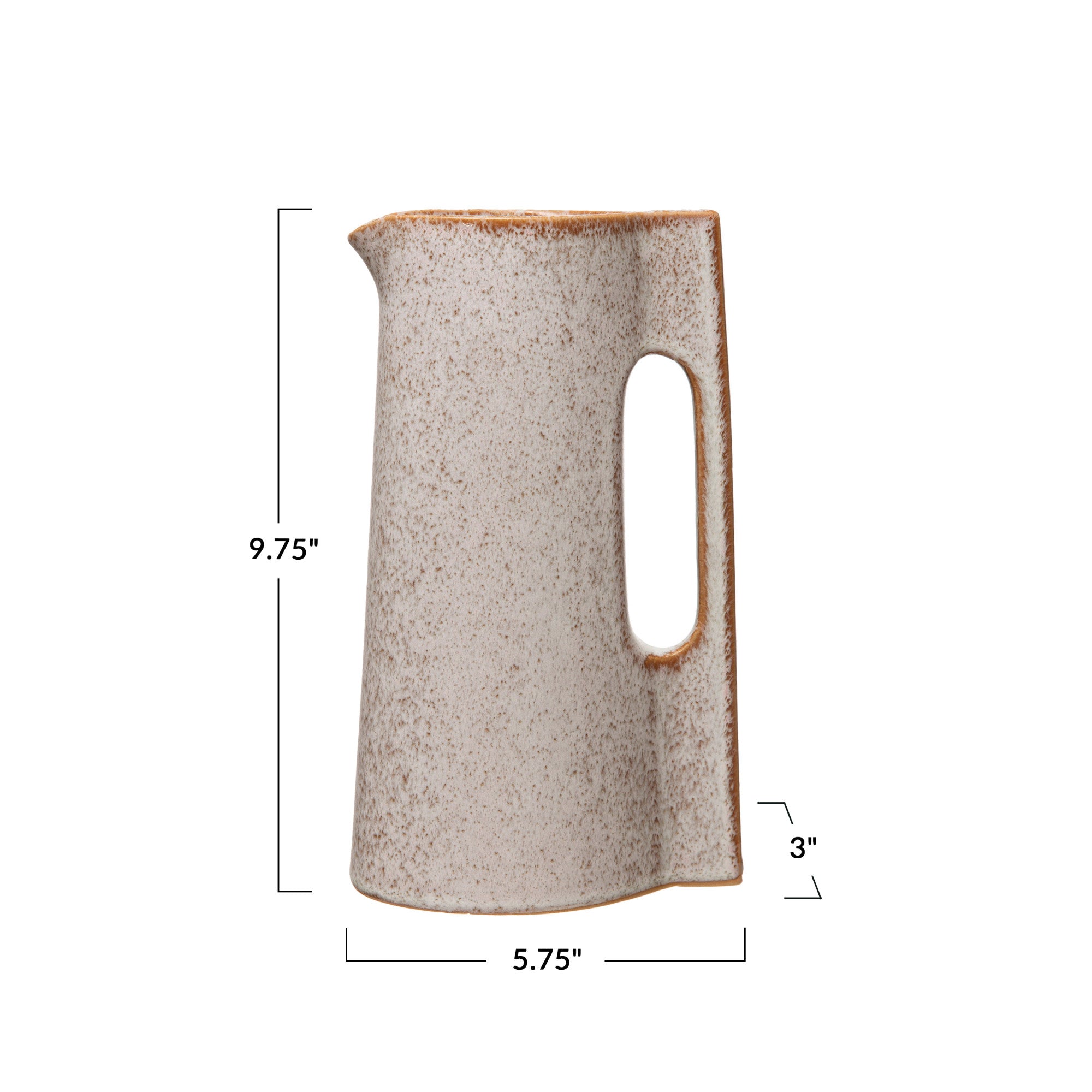 Modern Stoneware Vase w/ Handle