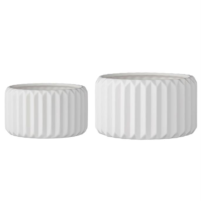 Fluted Stoneware Pots